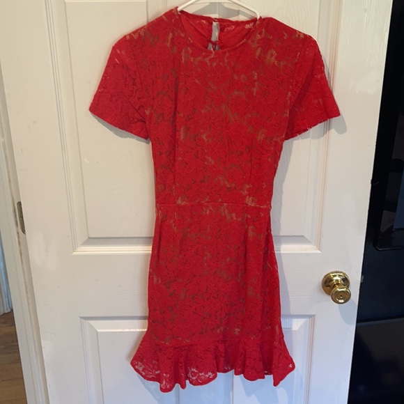 Red Open Back Dress - Picture 5 of 5